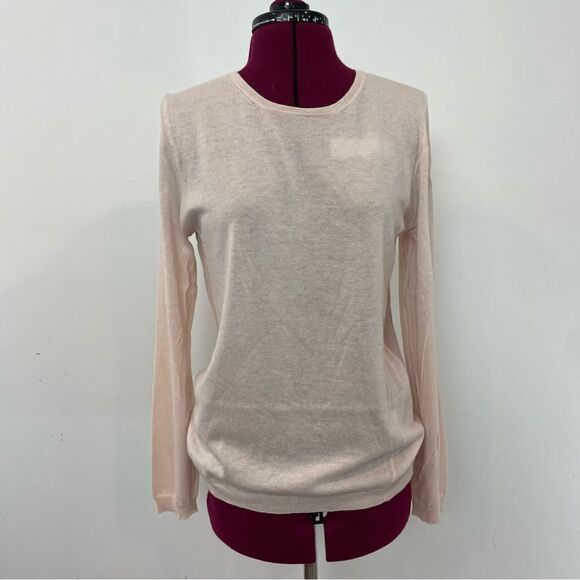 Lord+Taylor Beige Pastel Pink Cashmere 2-ply Sweater L - Picture 3 of 9